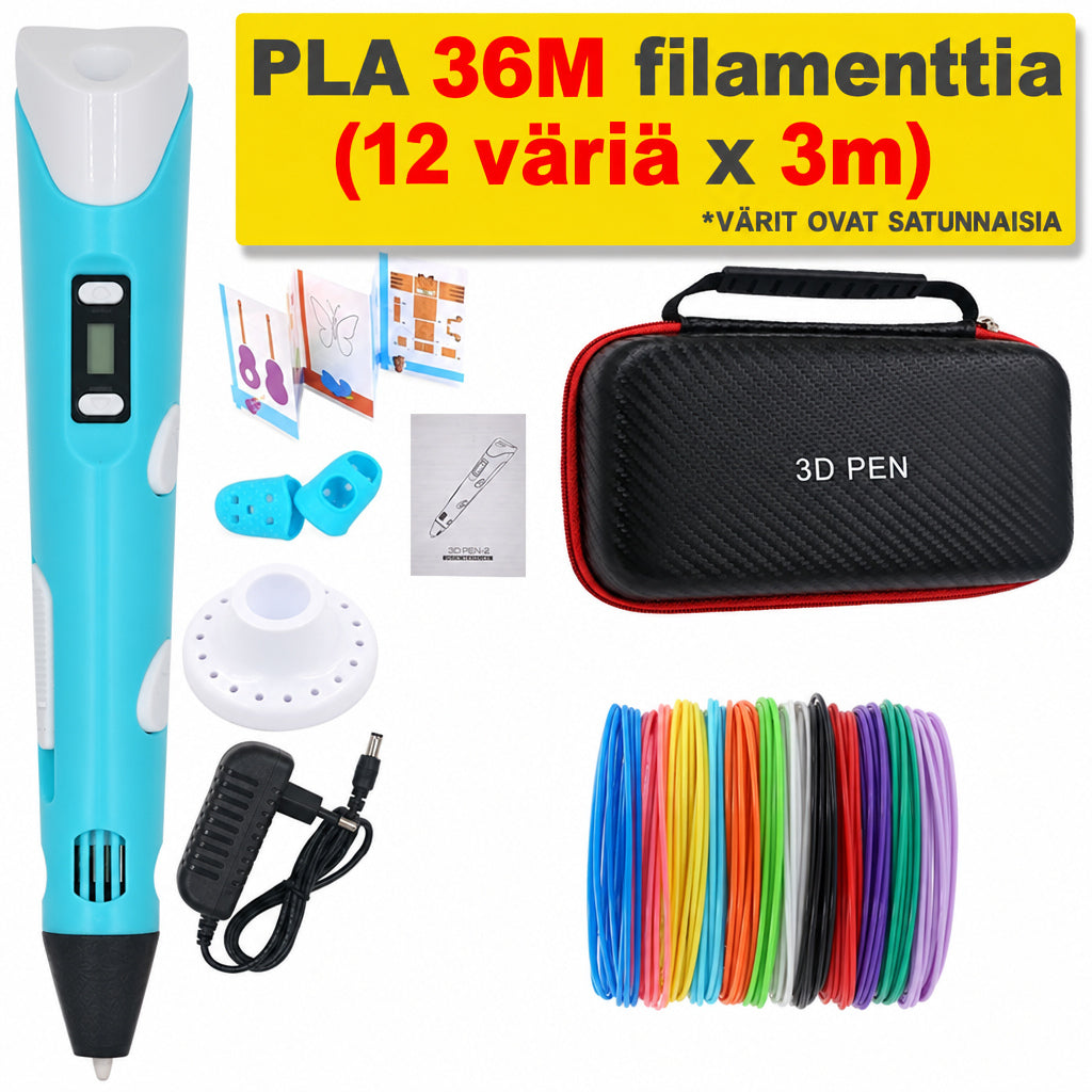 Tee itse -3D-tulostuskynä 200 m PLA-filamenttia, lahja lapsille