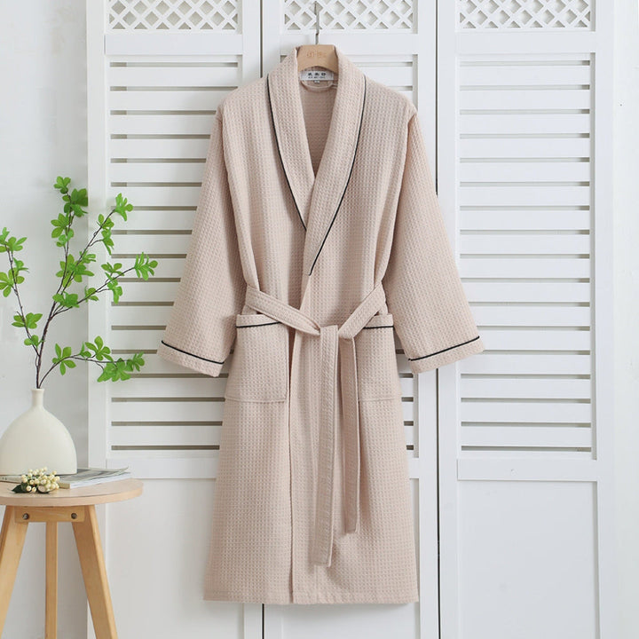 Kevyt Kimono Puuvilla Waffle Kylpytakki