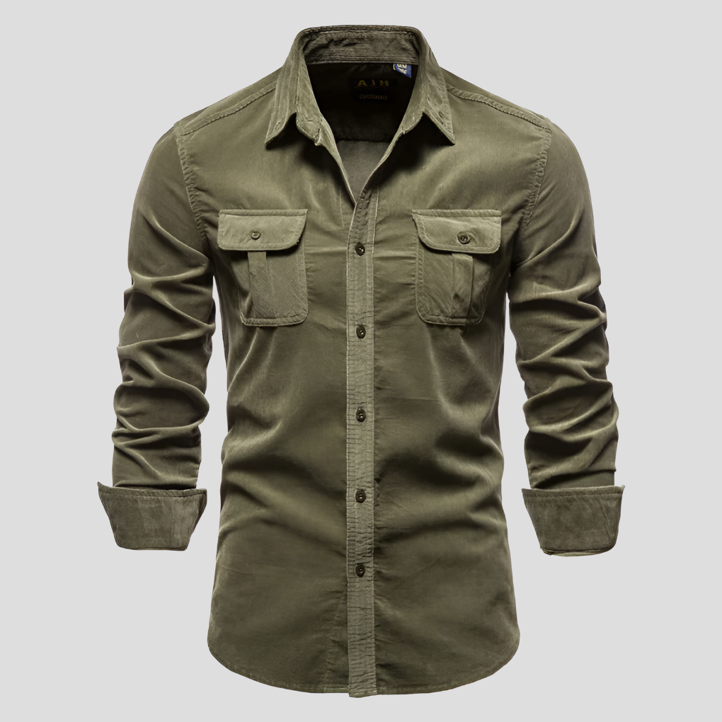 Corduroy Pitkät Hihat Miehille