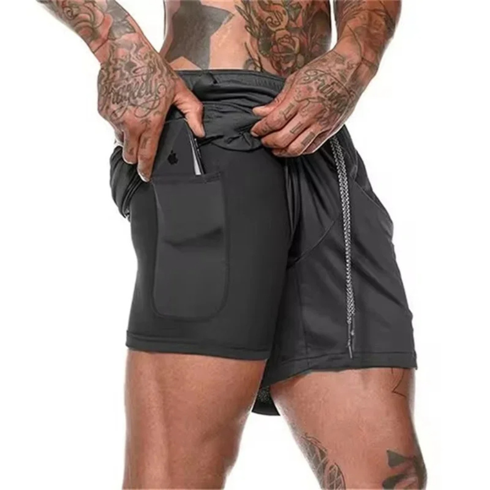 2-in-1 Miesten Urheilushortsit