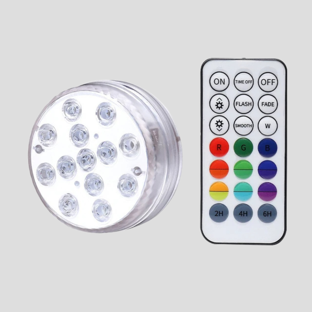 LED Valo Väri Sukellus Uima Valaistus RF Kaukosäätimellä