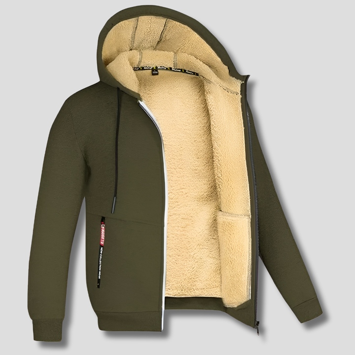 Fleece Pullover Faux Fur -vuorella Miehille