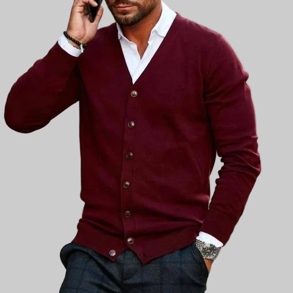 Puuvillainen miesten cardigan rentoon tyyliin