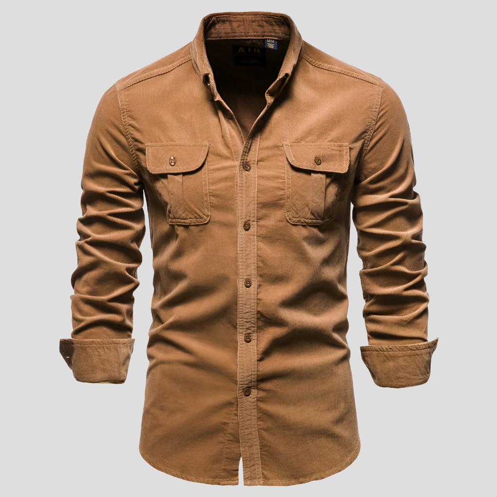 Corduroy Pitkät Hihat Miehille
