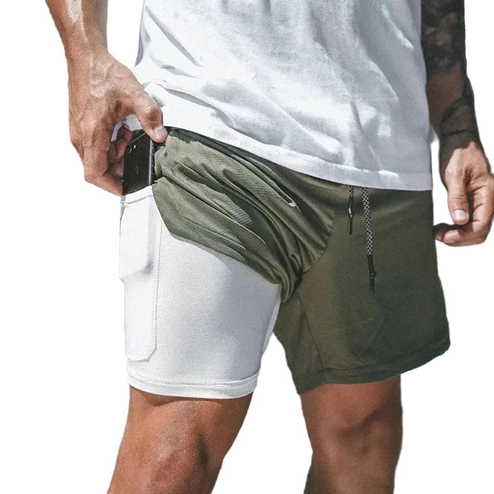 2-in-1 Miesten Urheilushortsit