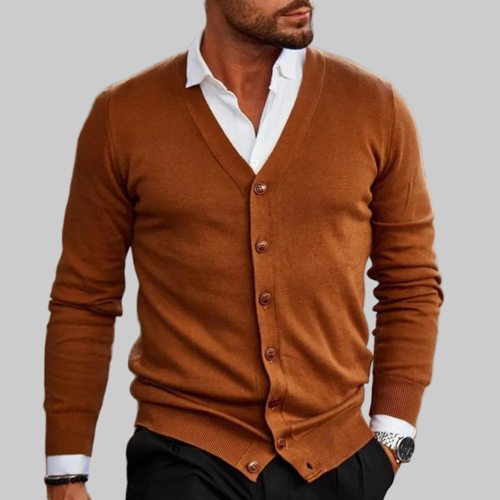 Puuvillainen miesten cardigan rentoon tyyliin