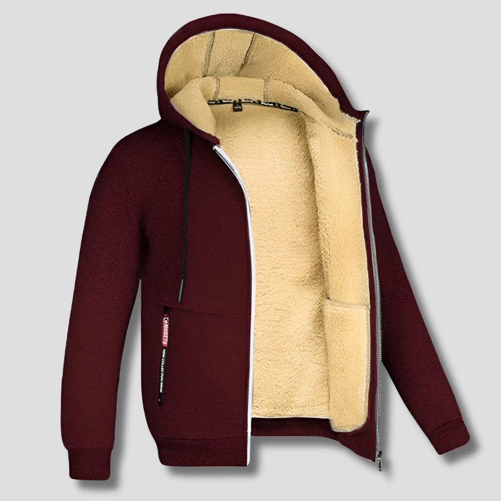 Fleece Pullover Faux Fur -vuorella Miehille
