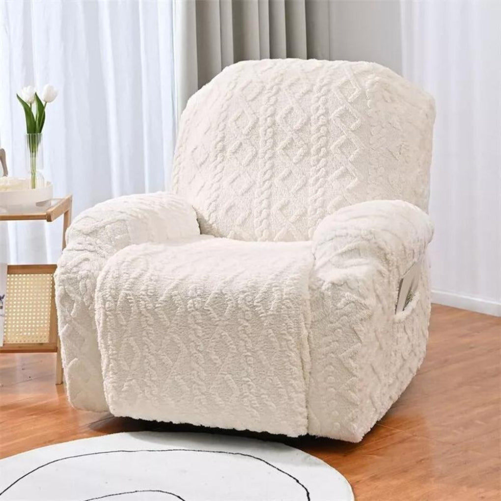 Pehmeä, Liukumaton Talvi Plyysirecliner Sofapeite