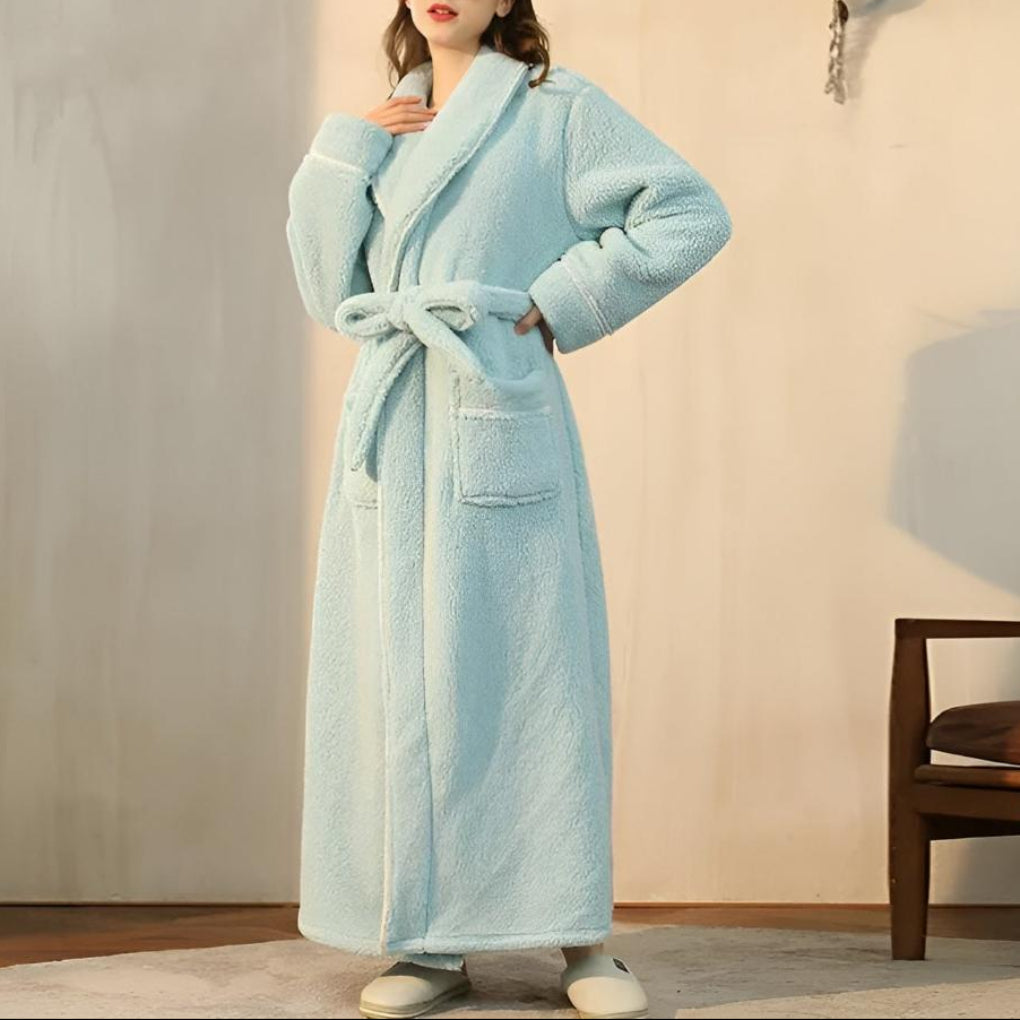 Luxe Fleece Lämpö Mukavuus Kylpytakki