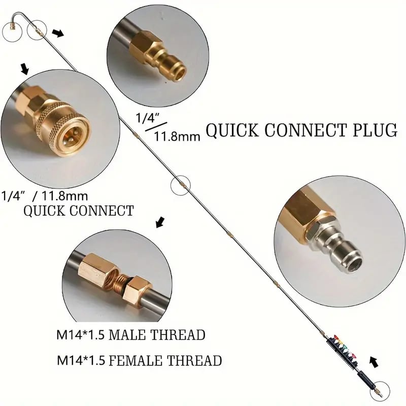 4000 PSI Teleskooppikorkeapainepesurin Varsi Setti
