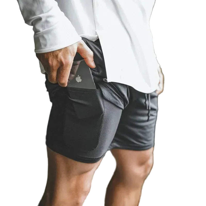 2-in-1 Miesten Urheilushortsit