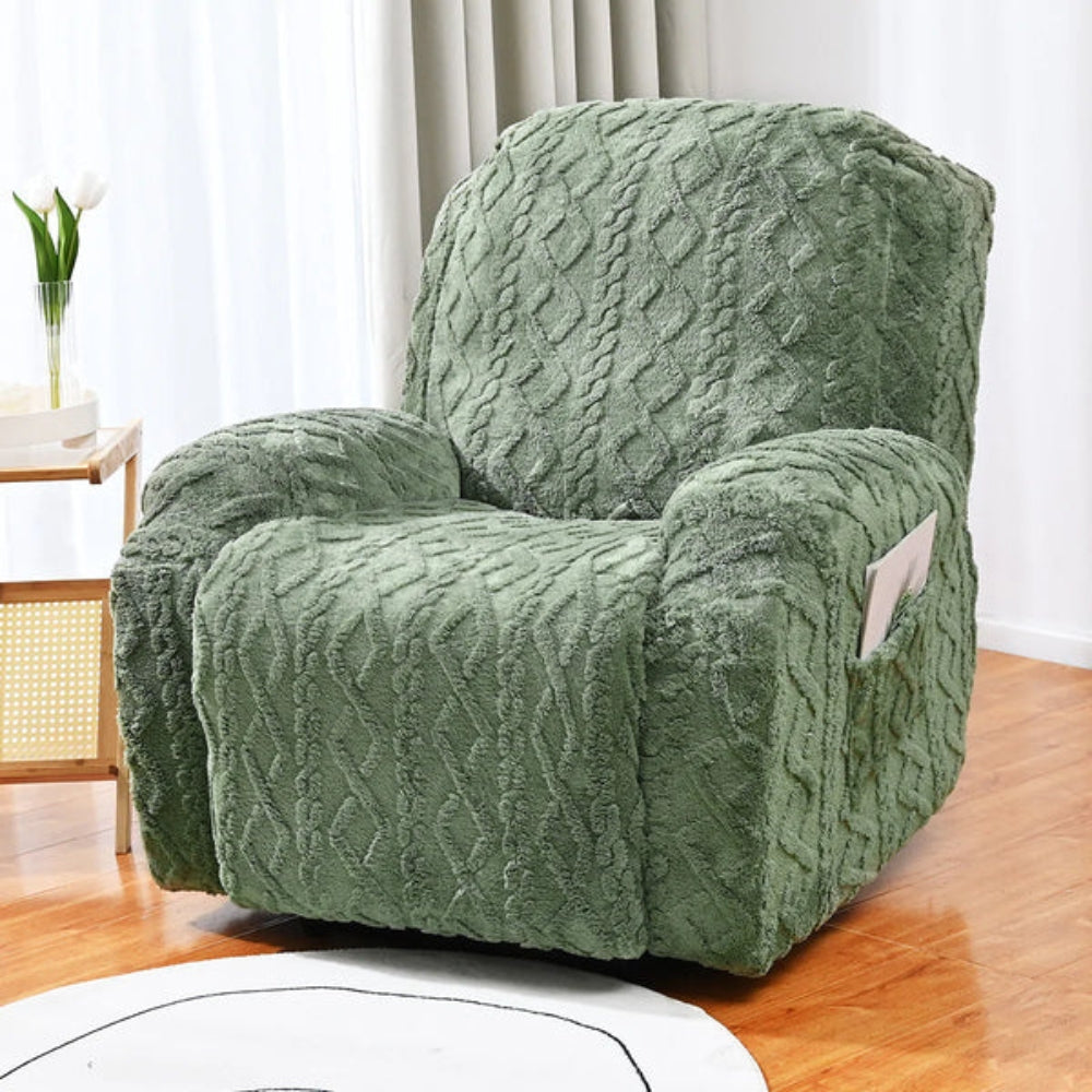 Pehmeä, Liukumaton Talvi Plyysirecliner Sofapeite