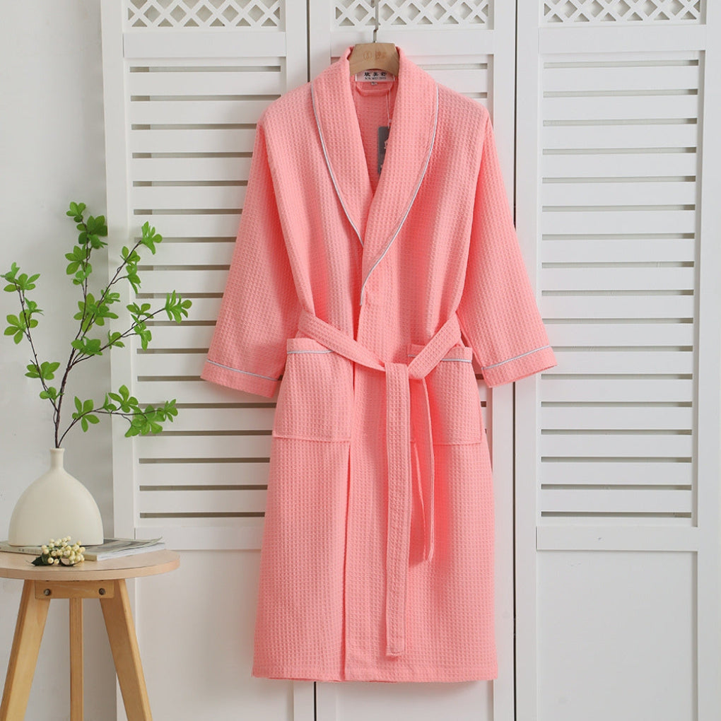 Kevyt Kimono Puuvilla Waffle Kylpytakki