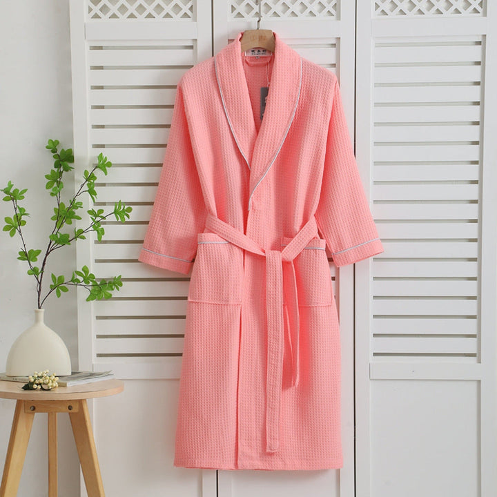 Kevyt Kimono Puuvilla Waffle Kylpytakki