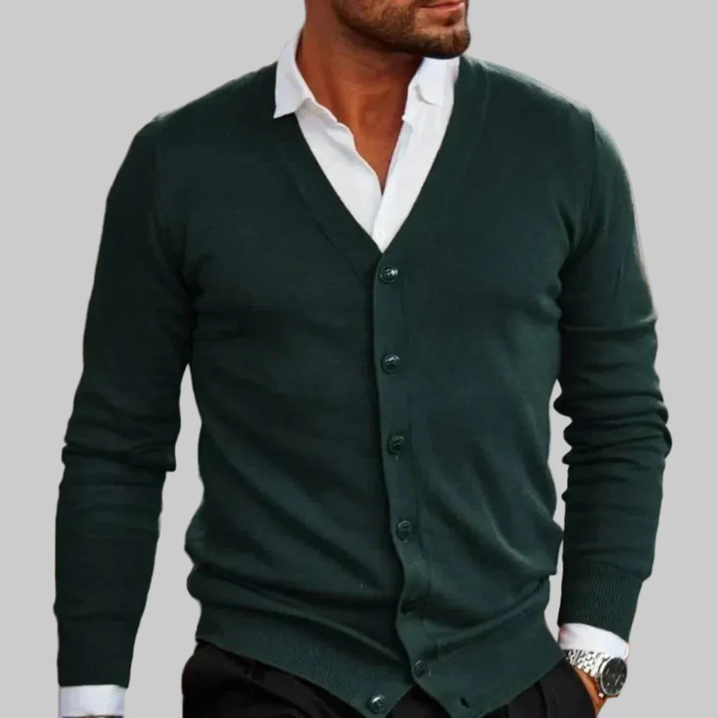 Puuvillainen miesten cardigan rentoon tyyliin