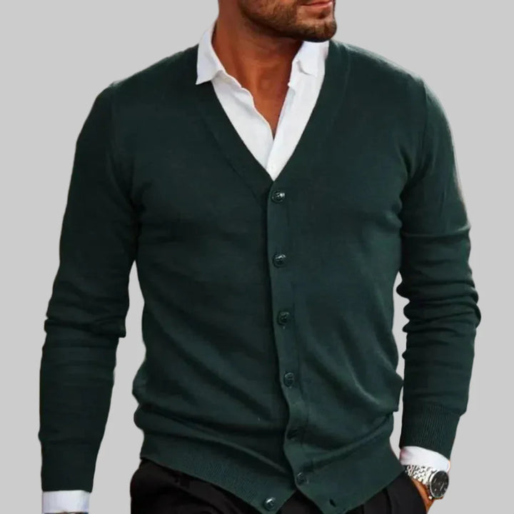 Puuvillainen miesten cardigan rentoon tyyliin