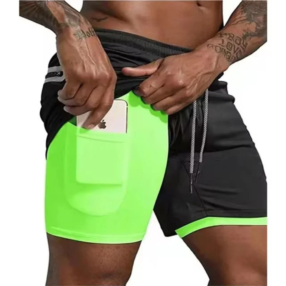2-in-1 Miesten Urheilushortsit