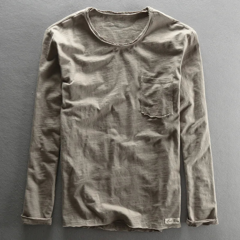 Vintage Puuvilla Pitkähiha Toppi Naisille