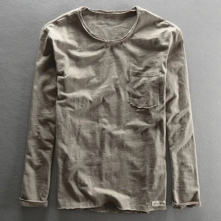 Vintage Puuvilla Pitkähiha Toppi Naisille