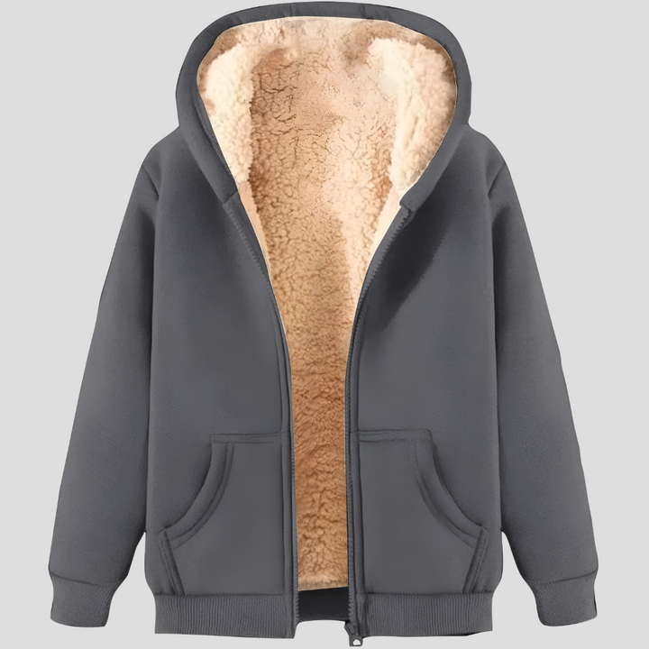 Lämpö fleece-vuorattu talvi huppari takki miehille