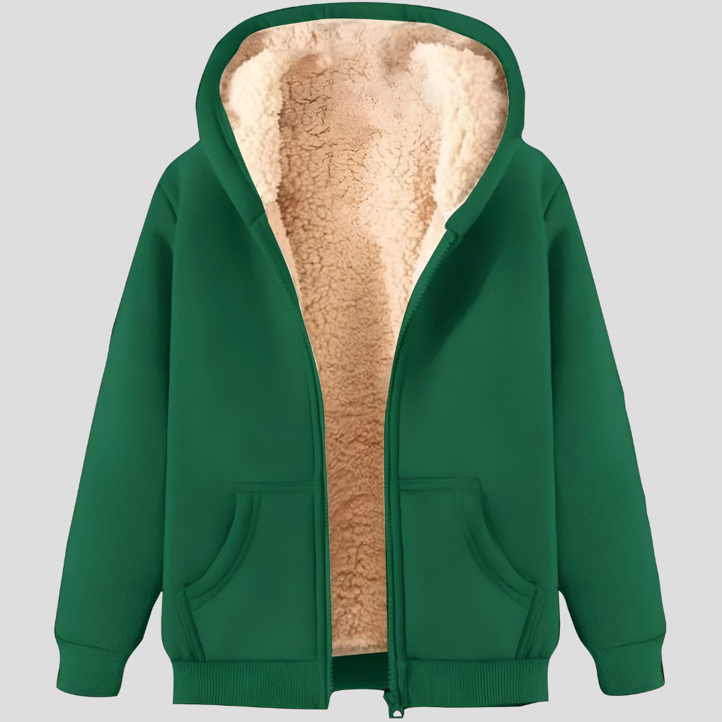 Lämpö fleece-vuorattu talvi huppari takki miehille