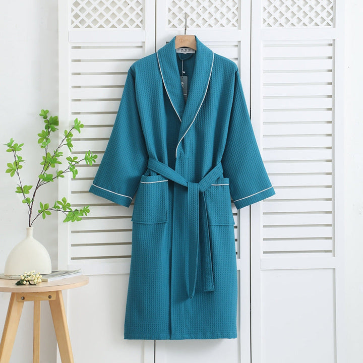 Kevyt Kimono Puuvilla Waffle Kylpytakki