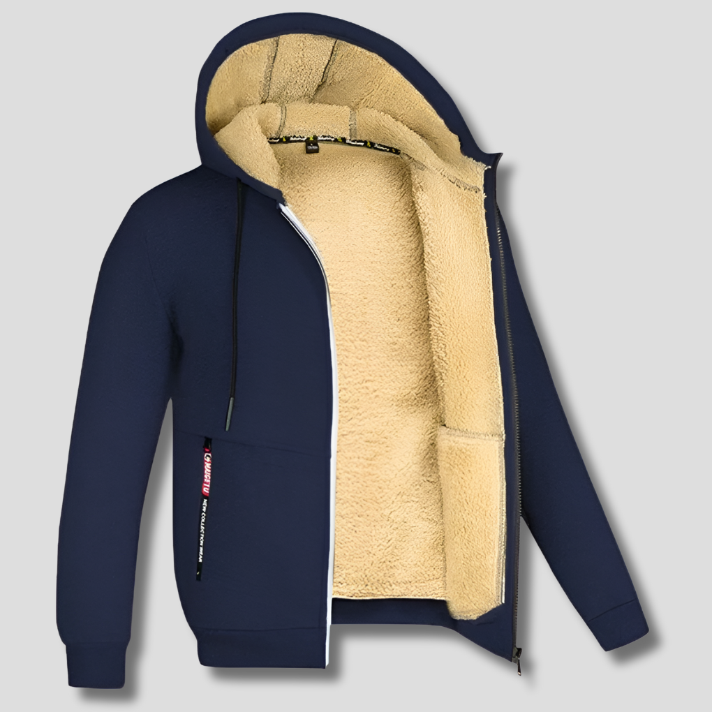 Fleece Pullover Faux Fur -vuorella Miehille
