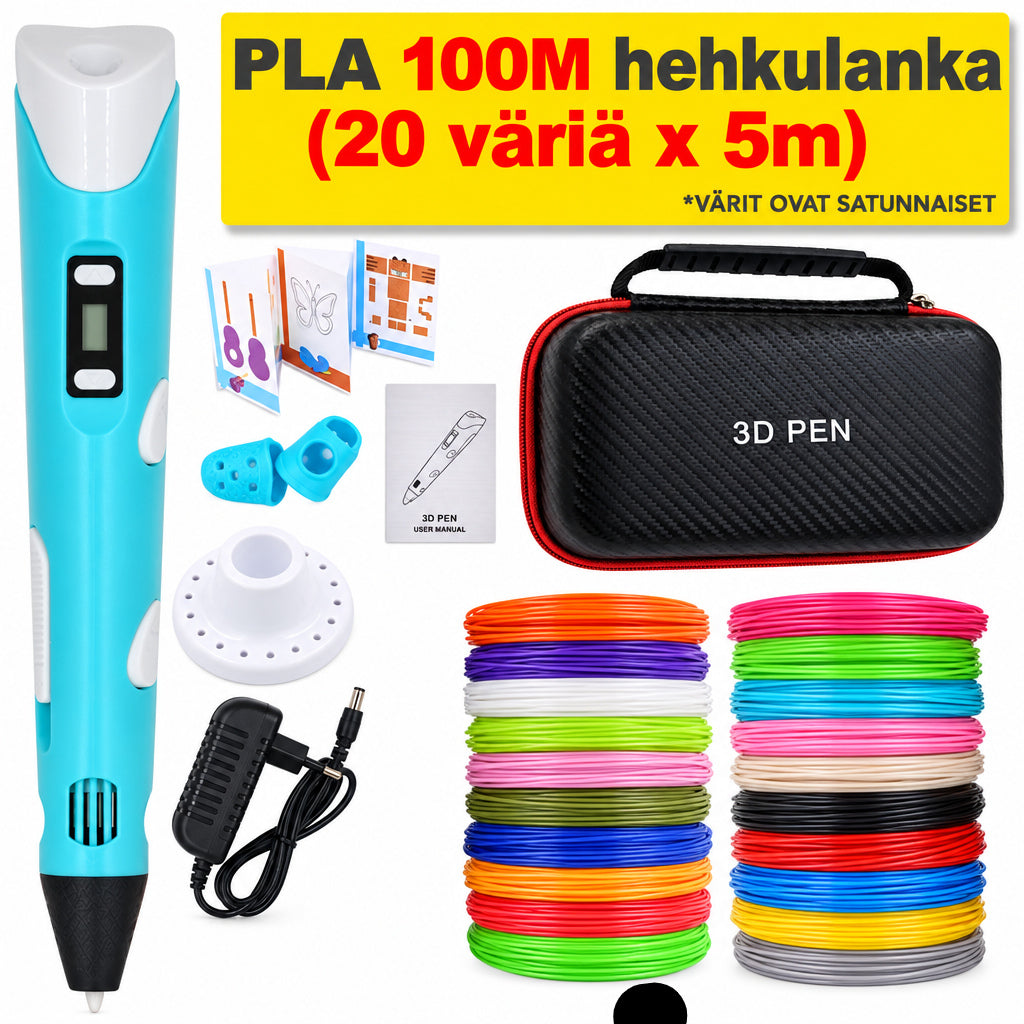 Tee itse -3D-tulostuskynä 200 m PLA-filamenttia, lahja lapsille