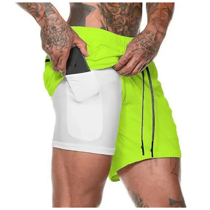 2-in-1 Miesten Urheilushortsit