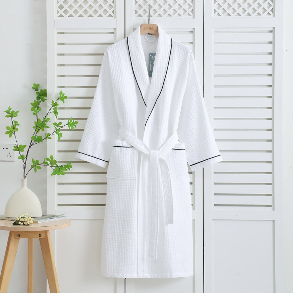Kevyt Kimono Puuvilla Waffle Kylpytakki