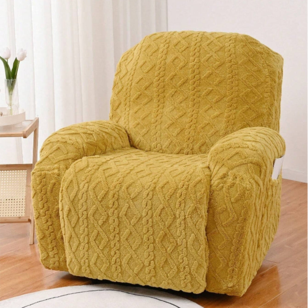 Pehmeä, Liukumaton Talvi Plyysirecliner Sofapeite