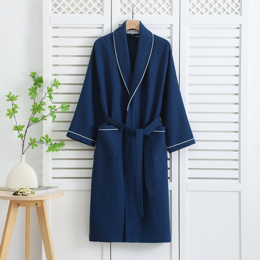 Kevyt Kimono Puuvilla Waffle Kylpytakki
