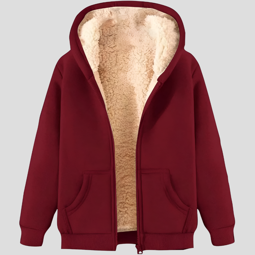 Lämpö fleece-vuorattu talvi huppari takki miehille