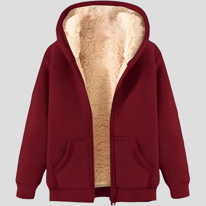 Lämpö fleece-vuorattu talvi huppari takki miehille