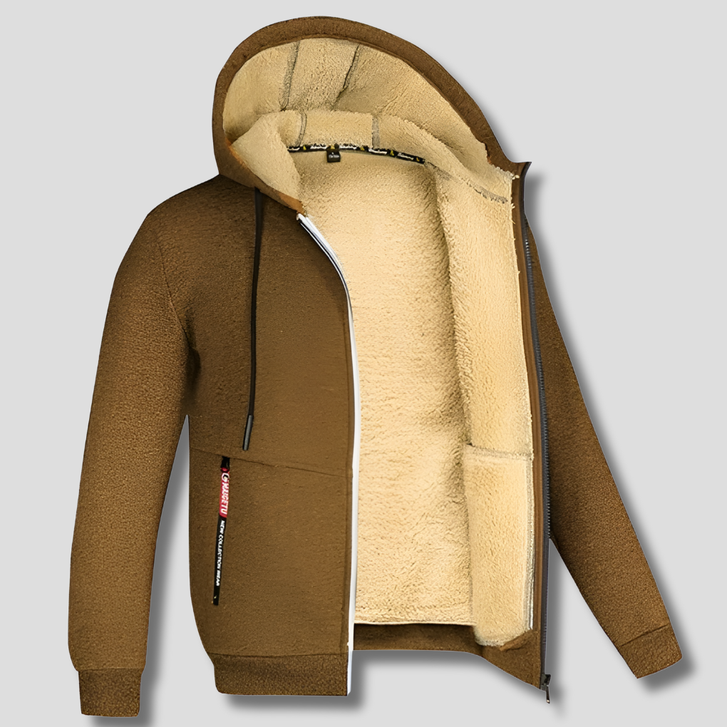 Fleece Pullover Faux Fur -vuorella Miehille