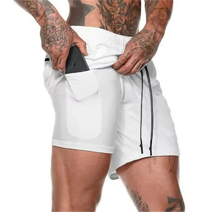 2-in-1 Miesten Urheilushortsit