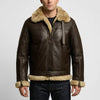 Shearling-vuorattu aviator-takki miehille