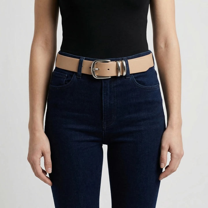Beltriva - 3-Piece Gold Buckle Waist Belt Set