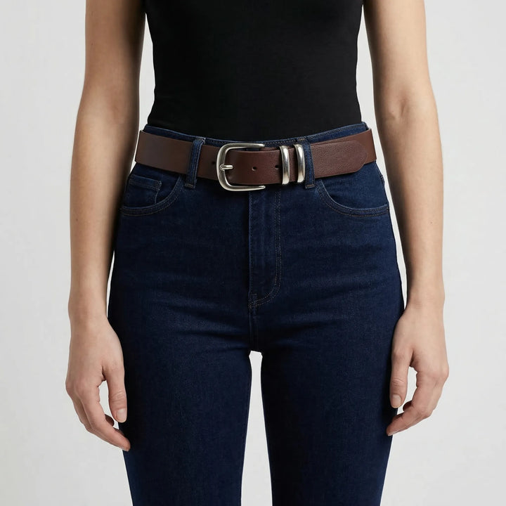 Beltriva - 3-Piece Gold Buckle Waist Belt Set