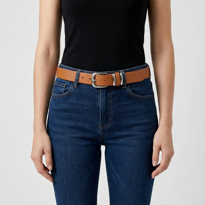 Beltriva - 3-Piece Gold Buckle Waist Belt Set