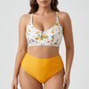 Uimapuku Kukkakuvio Halter Solmittava Bikini Setti