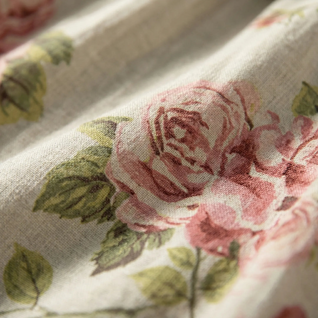 Blosoria - Vintage Floral Print Midi Dress