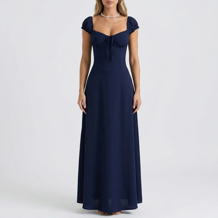 Blossara - Empire Waist Flowy Maxi Dress