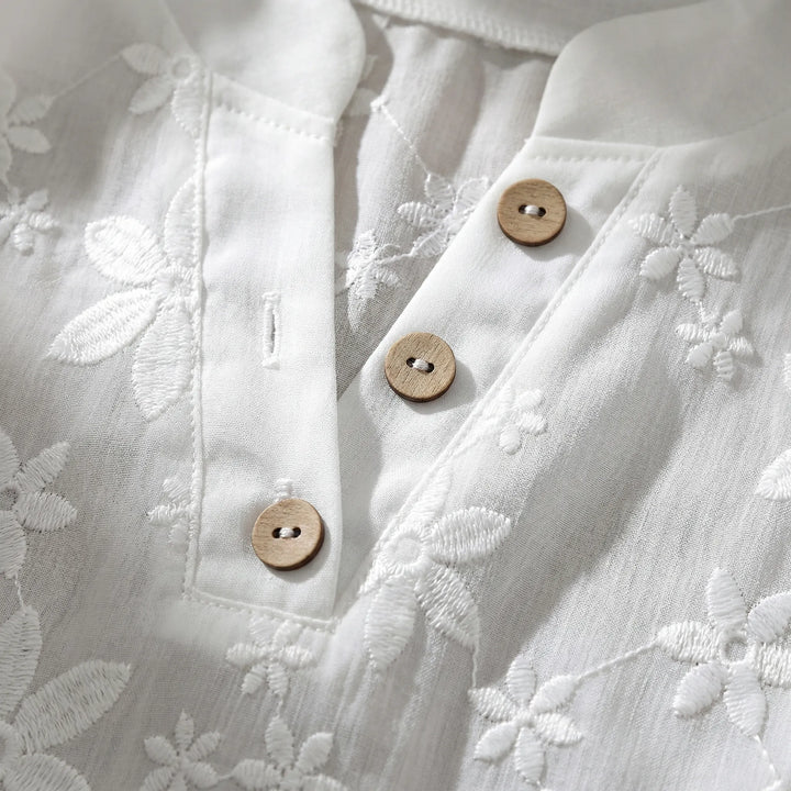 Blossomwing - Loose-Fit Floral Batwing Blouse