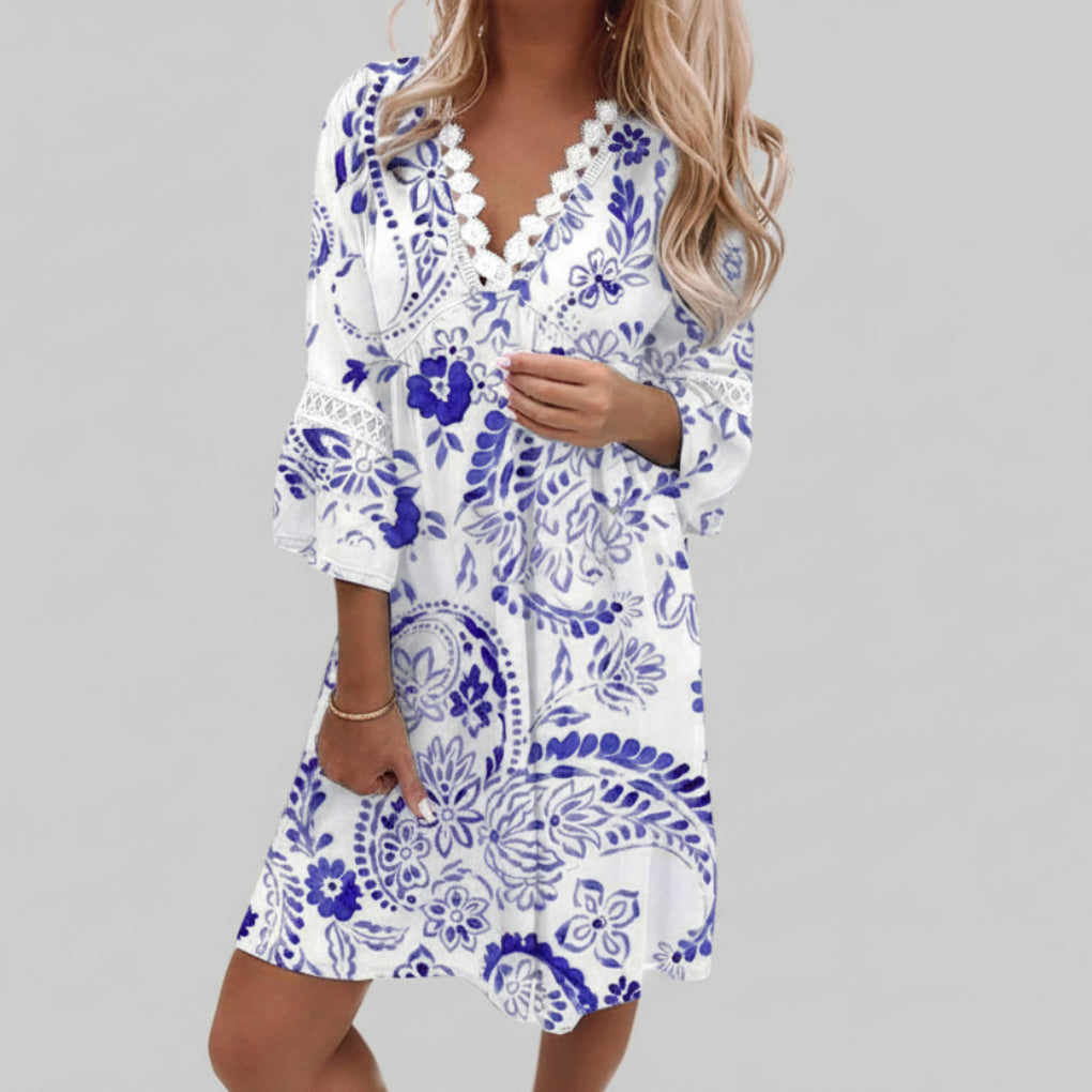 Tyylikäs Printattu Loose Mekko
