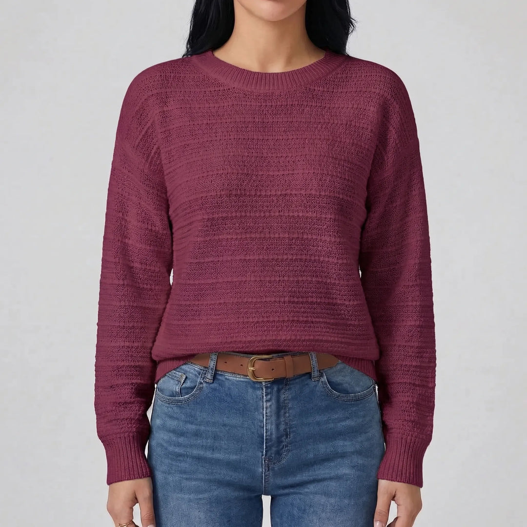 Bowvelle - Relaxed Fit Pullover With Back Bow Detail