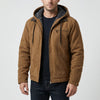 Fleece-vuorattu huppari miesten
