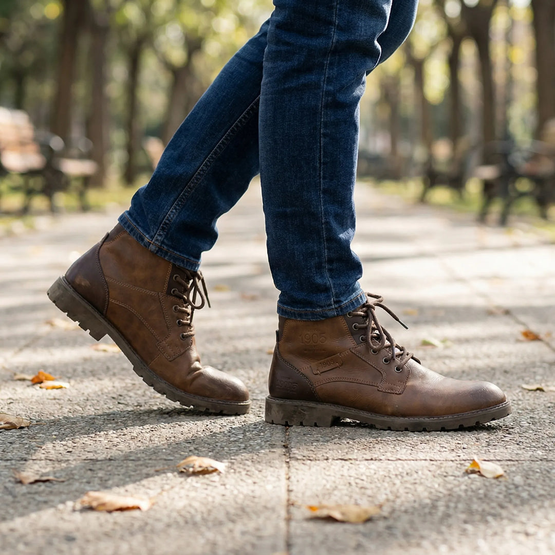 Bravonx - Lace-Up Ankle Boot For Men