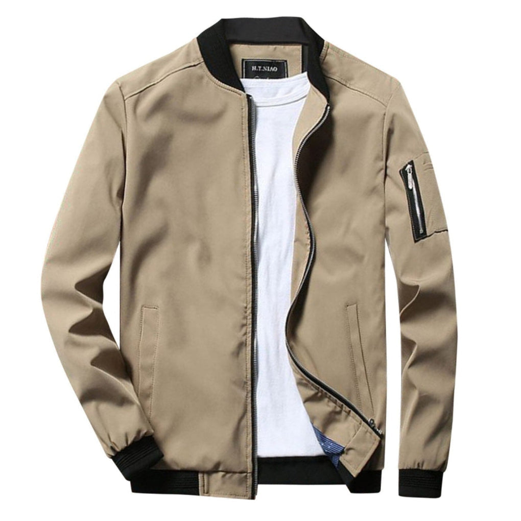 Kevyt Zip-Up Takki Miehille