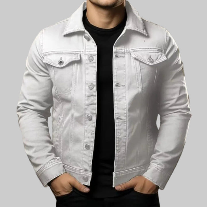 Rento Yksivärinen Denim Takki Miehille